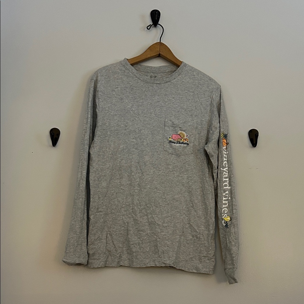 Vineyard Vines Heather Gray Long Sleeve Tee